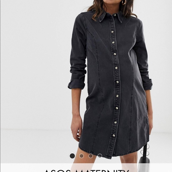 asos denim shirt dress